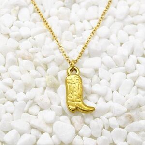 Minimalist Cowboy Boot Necklace